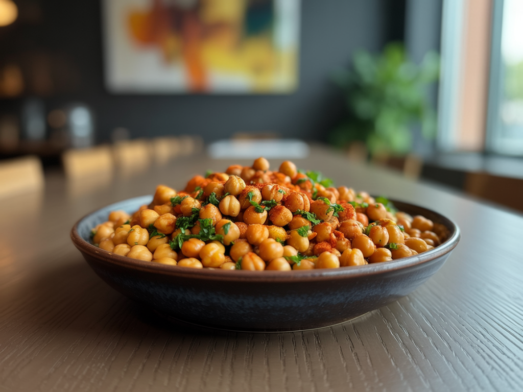 Spiced and Roasted Chickpeas Snack