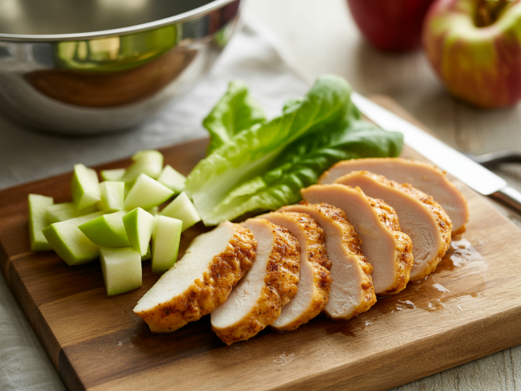 Preparing Ingredients for Chicken Salad