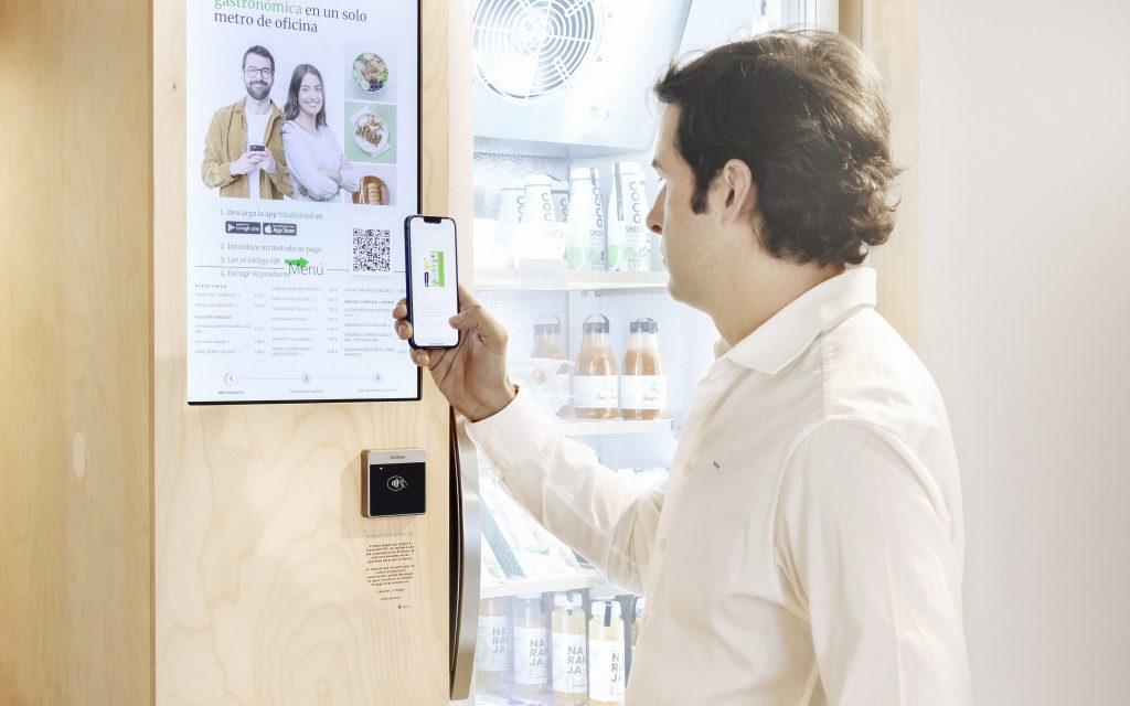 Sustainable Refrigerator in a Modern Workplace